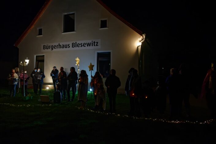 Unterwegs mit dem Weihnachtslicht am 09.12.2020 in Blesewitz