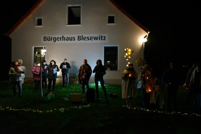 Unterwegs mit dem Weihnachtslicht am 09.12.2020 in Blesewitz