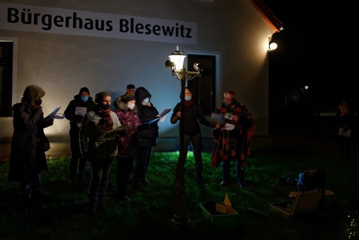 Unterwegs mit dem Weihnachtslicht am 09.12.2020 in Blesewitz