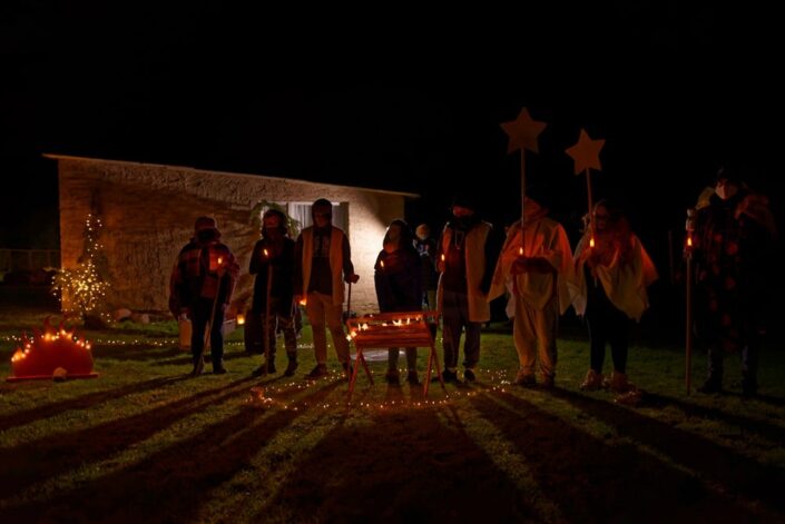 Unterwegs mit dem Weihnachtslicht am 22.12.2020 in Wegezin