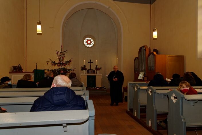 Heiligabend 2020 in der Kirche in Wegezin