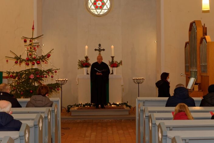 Heiligabend 2020 in der Kirche in Wegezin