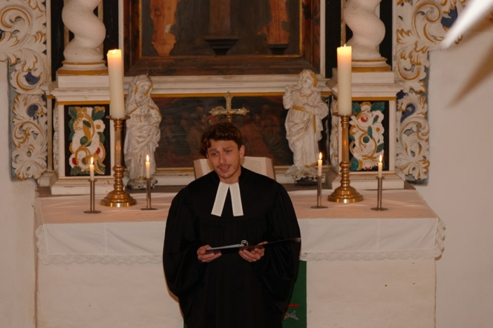 Pastor Helge Jörgensen in seiner Andacht zum Sankt Martinstag 2021