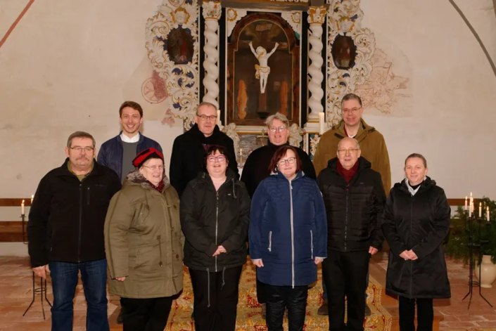 (hinten v.li.)Pastor Helge Jörgensen, Ronald Schulz, Kristine Fischer, Thomas Offer (vorne v.li.)Dietmar Zirzow, Brigitte Pommerrenke, Michaela Säger, Diane Marczak, Burkhard Fröhlich, Jana Breitsprecher (Nicht auf dem Bild: Anett Rost, Susanne Ulrich & Irmtraut Berndt)