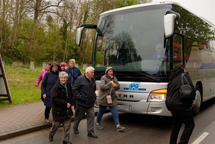 Ankunft am Bibelzentrum in Barth