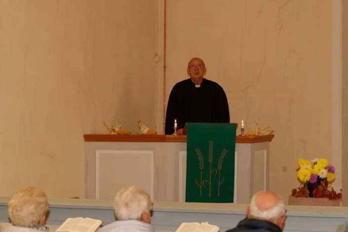 Burkhard Fröhlich zum Erntedank in Wegezin