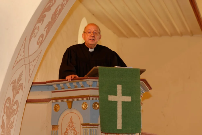 Burkhard Fröhlich zum Erntedank in Blesewitz