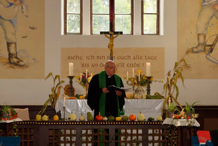 Burkhard Fröhlich zum Erntedank in Steinmocker